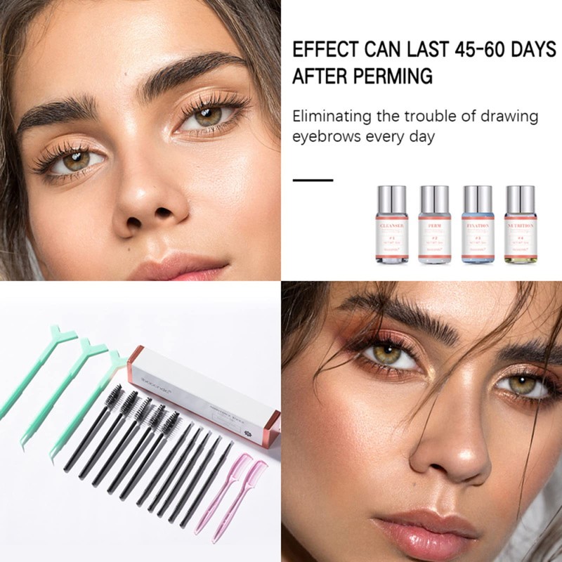 Domary Brow Lift Kit Eyebrow Lamination Set with Eyelash Brushes