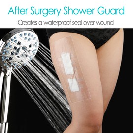 Waterproof Bandages Transparent Film Dressing Clear Wound Adhesive Shower Cover for Knee Hip Replacement Arm Leg Back Abdomen Incision Post Surgical Water Barrier, 4"x10" 50 Pack