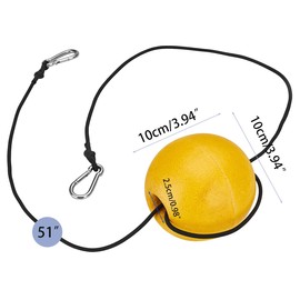 Anchor Buoy Float,2 or 4pcs Pool Float Anchor Marker Buoy,High Visibility Buoy Float with 51" Bungee Cord & Clip for Pools, Water Ski Ropes, Anchor Lines