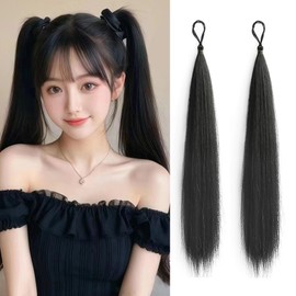 Natunofu Hair Bun Wig, Pointed Wig, Stylish, Hair Extension, Hair Ornament, Stylish, Hair Accessory, Hair Arrangement, Scrunchy, 19.7 inches (50 cm), Bun Hair, Ponytail Ring, Wig, Kimono, Wedding