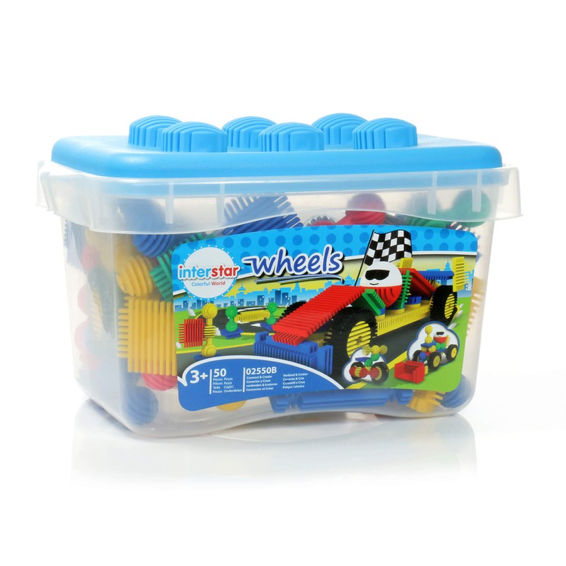 BSM Intersar Construction Game Wheels Rolling Vehicles Pack of 50