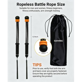 Weighted Ropeless Battle Rope, Adjustable Cordless HIIT Trainer