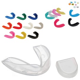 Mouthguard Single Professional Protection Unisex Bite Moldable Non-Toxic with Case Anti Bacterial (Transparent, Adult)