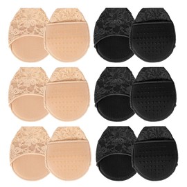 JYNVO 6 Paar Rutschfeste Atmungsaktive Füßlinge für High Heels und Sneaker - Zehlinge für Pumps, Vorderfußpolster & Zehensocken - Komfortable Halbsocken & Schuheinlagen