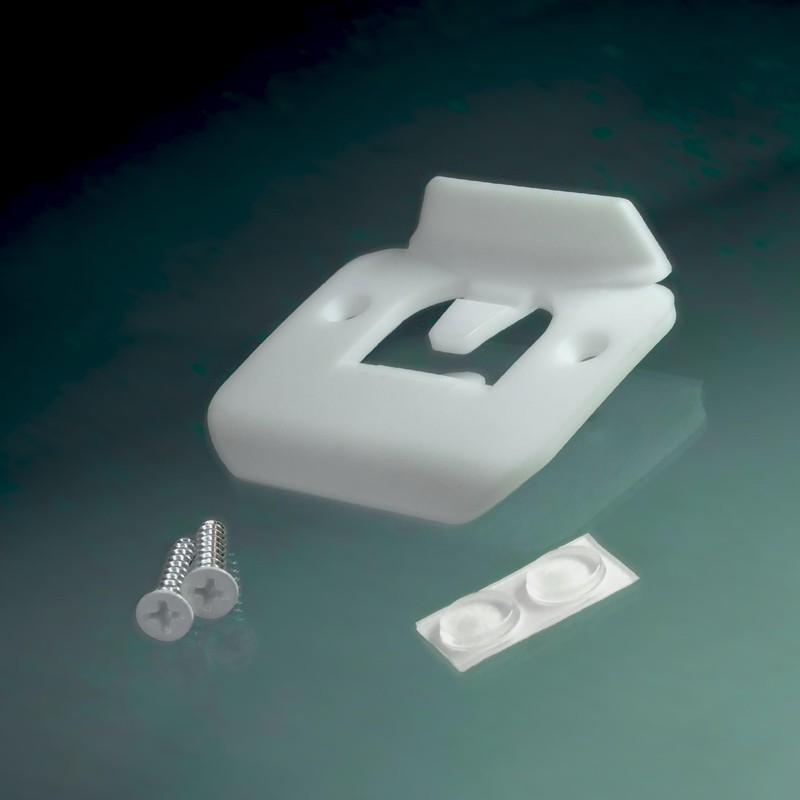 Enhanced Door Silencer Strike Plate with Adhesive Bump Stops -