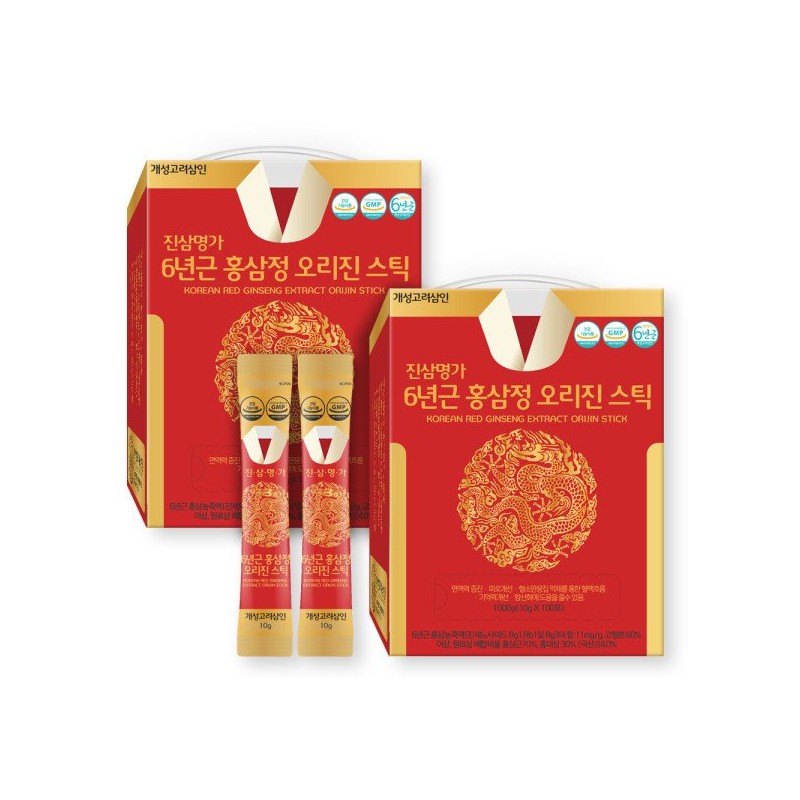 Gaesung Goryeo Samin 개성고려삼인 진삼명가 6년근 오리진스틱(10gx100입) 1000g /진세노사이드합11mg Gae
