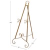 Deco 79 Metal Scroll Large Free Standing Adjustable Display Stand
