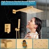 SGUVK Brushed Gold Shower Faucet Set, Bathroom Rainfall Shower System
