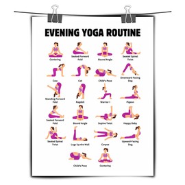 IOHRBXT Evening Yoga Routine Canvas Print – Home Décor Wall Art for Relaxation and Inspiration 12x16-Unframed