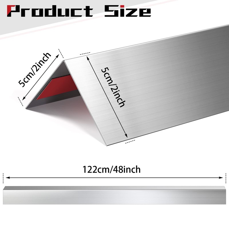 Therwen 10 Pcs 2 x 2 x 48 Inch 304