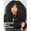 KLAIYI EasiContour V Part Wig Human Hair 4C Kinky Curly