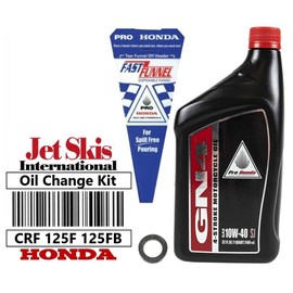 JSI Honda Oil Kit Honda CRF 125F CRF 125FB CRF125 Big Wheel Oil Change Kit Crush Washer & Funnel