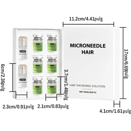 Sérum Para El Crecimiento Del Cabello, Hair Regrowth System, Suero De Crecimiento De Los Pelos De Microagujas, Fortalece Las Raíces Del Cabello Para Un Cabello Más Grueso (2 Box)