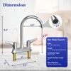 Upgraded Commercial Bar Sink Faucet，4inch 2Hole Deck Mount, Brass Constructed
