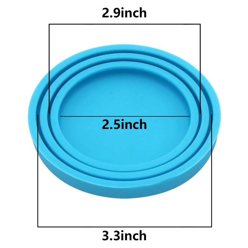 SLSON 4 Pack Pet Food Can Cover Set, Universal Silicone