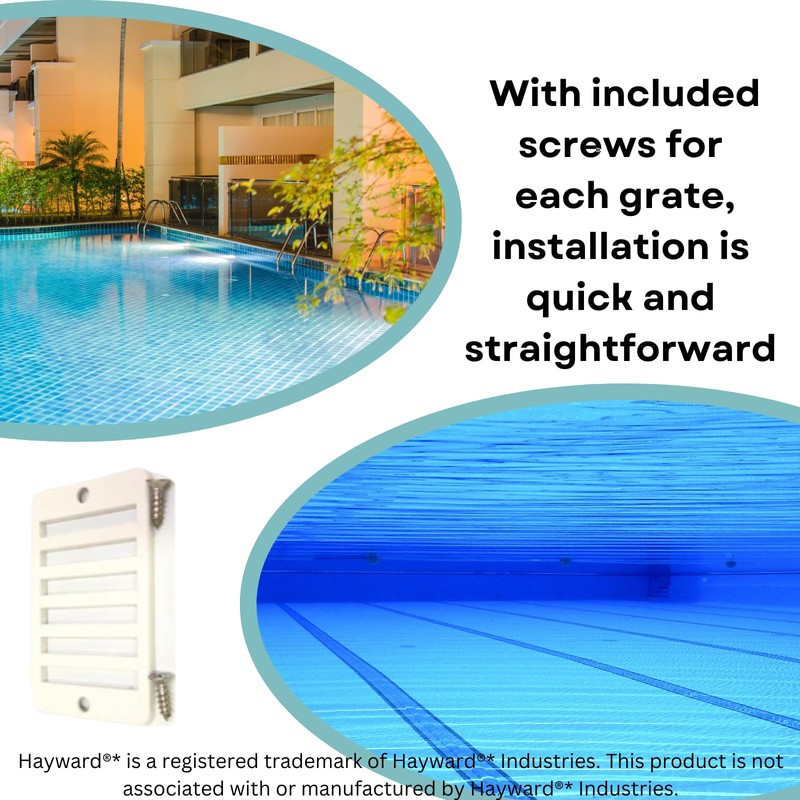 Southeastern 5 Pack Swimming Pool Deck Drain Rectangular Grate 2x4