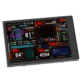 Garsent 3.5in IPS USB Mini Screen, PC Temperature Display with Visual Theme Editor, PC Sensor Panel Display Computer Temp Monitor, Dual USB Port, Only for Windows System