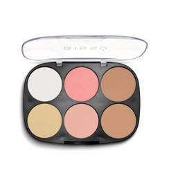 MTZ COSMETICS - KIT ROSTRO INCREIBLE - Espejo de bolsillo MTZ + Paletas Para Rostro Bissú Todo en 1. Rubor, Bronceador, Iluminador (01 La Mera Mera)