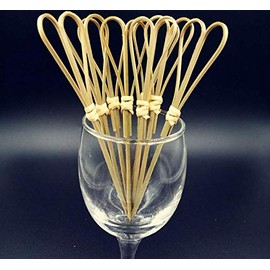 AILEXI Cocktail Sticks 50 Counts Wooden Toothpicks Party Supplies Frill Finger Food Fruits Sandwich Nibbles - Bamboo Scissors