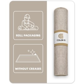 Color&Geometry Door Mat 48"x76", Front Door Mat Indoor Rugs for Entryway, Khaki (Rolled-up NO Creases)