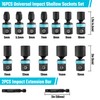 DURATECH 1/4" Drive Impact Universal Joint Socket Set, Swivel Socket