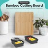 TerraStrike Bamboo Cutting Board Set with Knife Sharpener – Thick