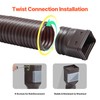 VEVOR HC3003G2 Rain 2-Pack Flexible Downspout, Spout Drain Extendable from