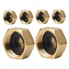 BESPORTBLE Versatile Brass End Caps 6 Pack for Tubes Leakproof