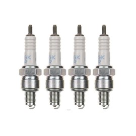 4 x Spark Plug CR6HS Spark Plugs Set of 4 Suitable for Motorcycle/Scooter/Scooter Compatible with UR3AS UR4AS UR6AC P-RZ9HC P-Z9HC RZ98C Z9Y IUF22 U20FSR-U U20FSRL U20FSRU etc.