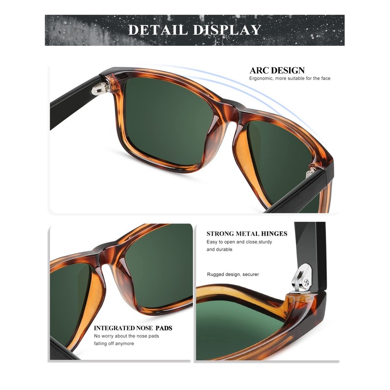 KALIYADI Sunglasses Men Polarized Sun glasses for Mens Womens Classic