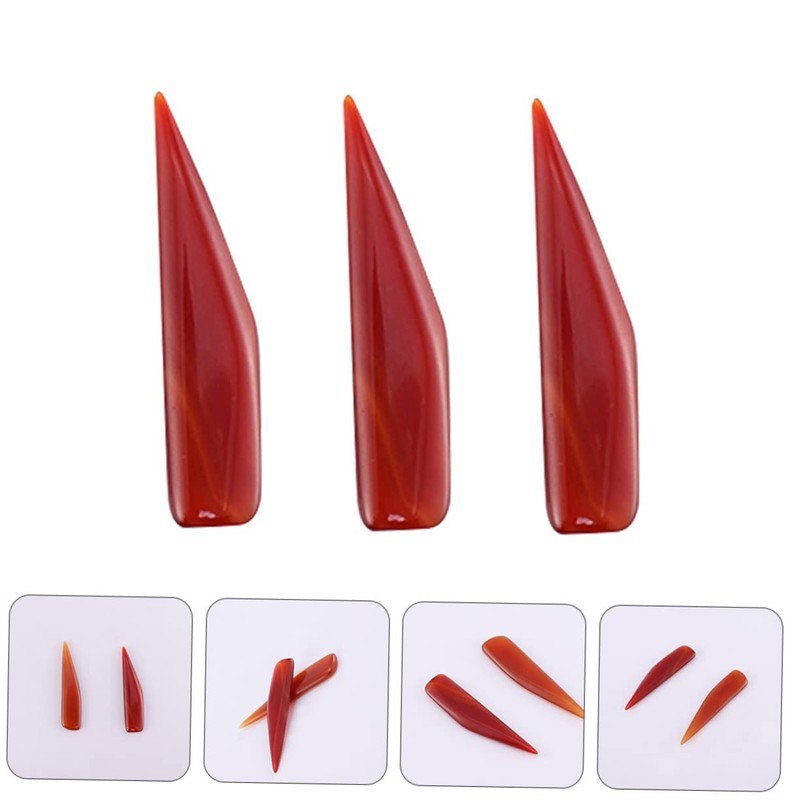 DOITOOL 3Pcs Agate Burnisher Professional Gold Silver Jewelry Polisher Essential