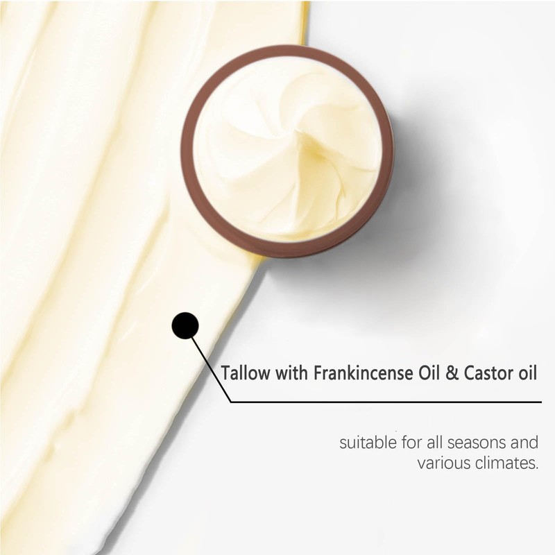 Grass-fed Beef Tallow with Frankincense Oil & Castor oil, Organic