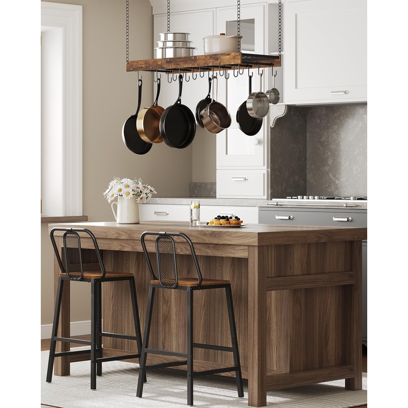 CHOEZON Hanging Pot Rack, Ceiling Wall Mounted Pot Rack for