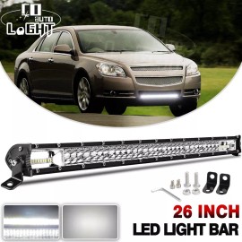 COLIGHT Dual Row 26INCH LED Light Bar 800W Driving Offroad Flood Spot Combo Beam PK 25"