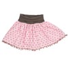 Skirt with Elasticated Cuffs and Pompom Edge, Pink, pink