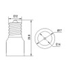 E-simpo® 5-Pack US E12 to EU E14 Light Socket Adapter