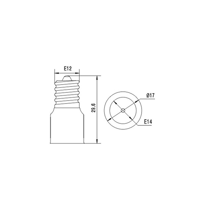 E-simpo® 5-Pack US E12 to EU E14 Light Socket Adapter
