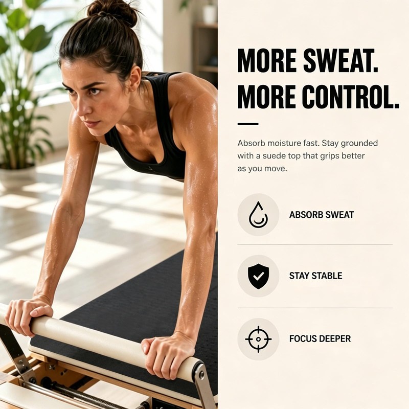 Pilates Reformer Mat Cover, Non-Slip Pilates Mat Towel, 39 x