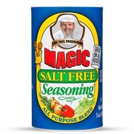 Chef Paul Magic Seasonings Blends Salt Free Seasoning | No Salt Seasoning | Ideal for Meat, Seafood, Vegetables & More | Gluten Free & No MSG | 5 oz (Pack of 6)