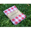 100% Cotton Fabric Gingham Table Cloth 140x140 Square Natural Buffalo