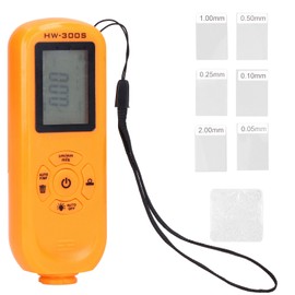 HW‑300S Coating Thickness Gauge Digital Backlight LCD Film Thickness Meter for Manufacturing Metal Processing ChemicalHorizontal Screen Orange
