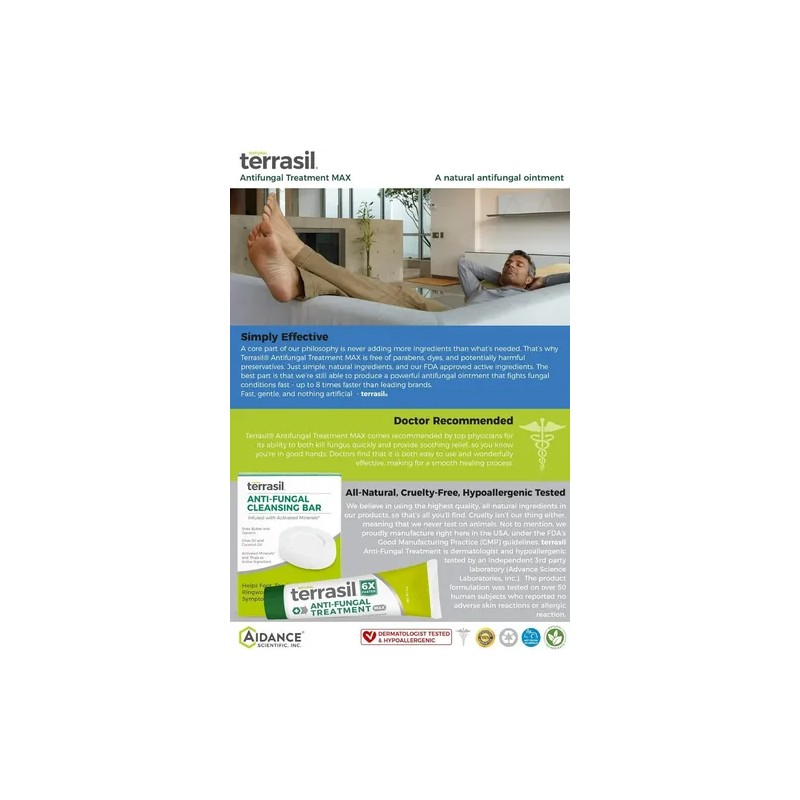 Terrasil Kit De Tratamiento Antifúngico 6 Veces Más Rápido