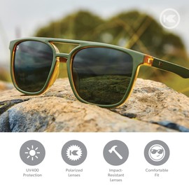 Knockaround Brightsides Polarized Sunglasses for Women & Men - Impact Resistant Lenses & Full UV400 Protection, Coyote Call