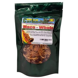 Nutmeg MACE - WHOLE PIECES, Spice of Grenada (3 Oz in resealable pouch)