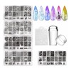 Biutee 5pcs Nail Stamping Plates 1 Stamper 1 Scraper Lac