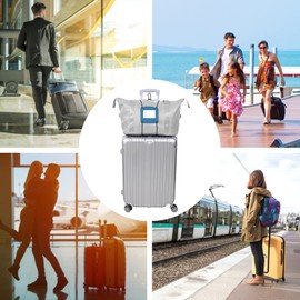 Vigorport Luggage Straps, Bag Bungee for Luggage, High Elastic Travel Belt Add a Bag Luggage Strap for Suitcases Adjustable Strap with ID Tags (Blue, Normal)