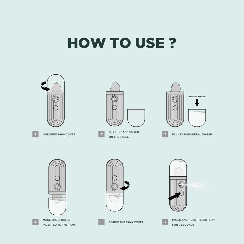 Nano Mister, Mate2GO Eyelash Nebulizer Nano Facial Mister Cool Mist