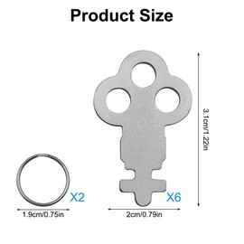 Keys for Paper Towel Dispenser, 6 Pack N13EZ Dispenser Keys with 2 Key Rings, Replacement Key Compatible with San Jamar Toilet Paper/Paper Towel Dispenser