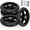 FISDEN 4 Pack Replacement Wheelchair Wheels, 6 Inch Solid 6