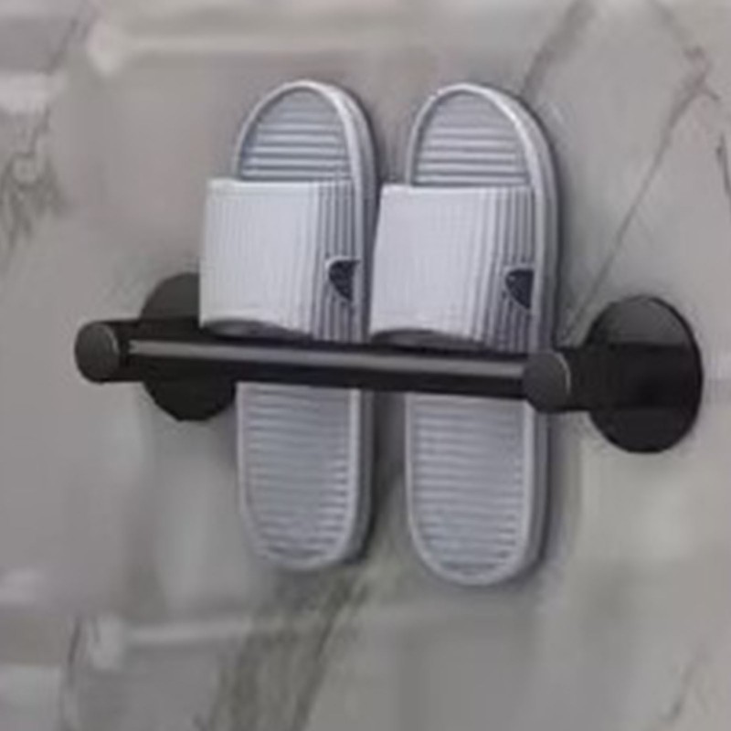 Bathroom Slippers Rack Wall Hanging Storage No Punching Toilet Drainage